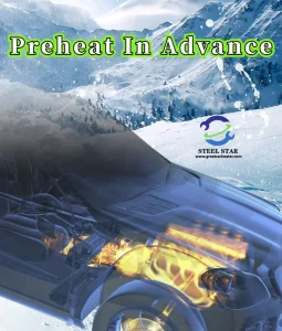 Preheating of water parking heater