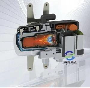 Internal structure of water heating parking heater